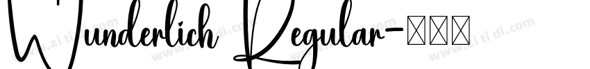 Wunderlich Regular字体转换